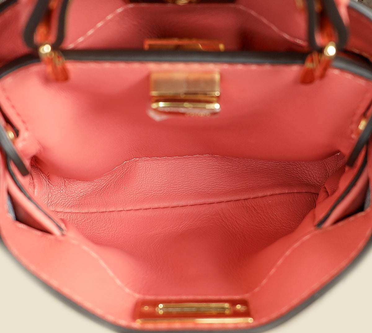 Fendi Rose Peach Nano Peekaboo Bag