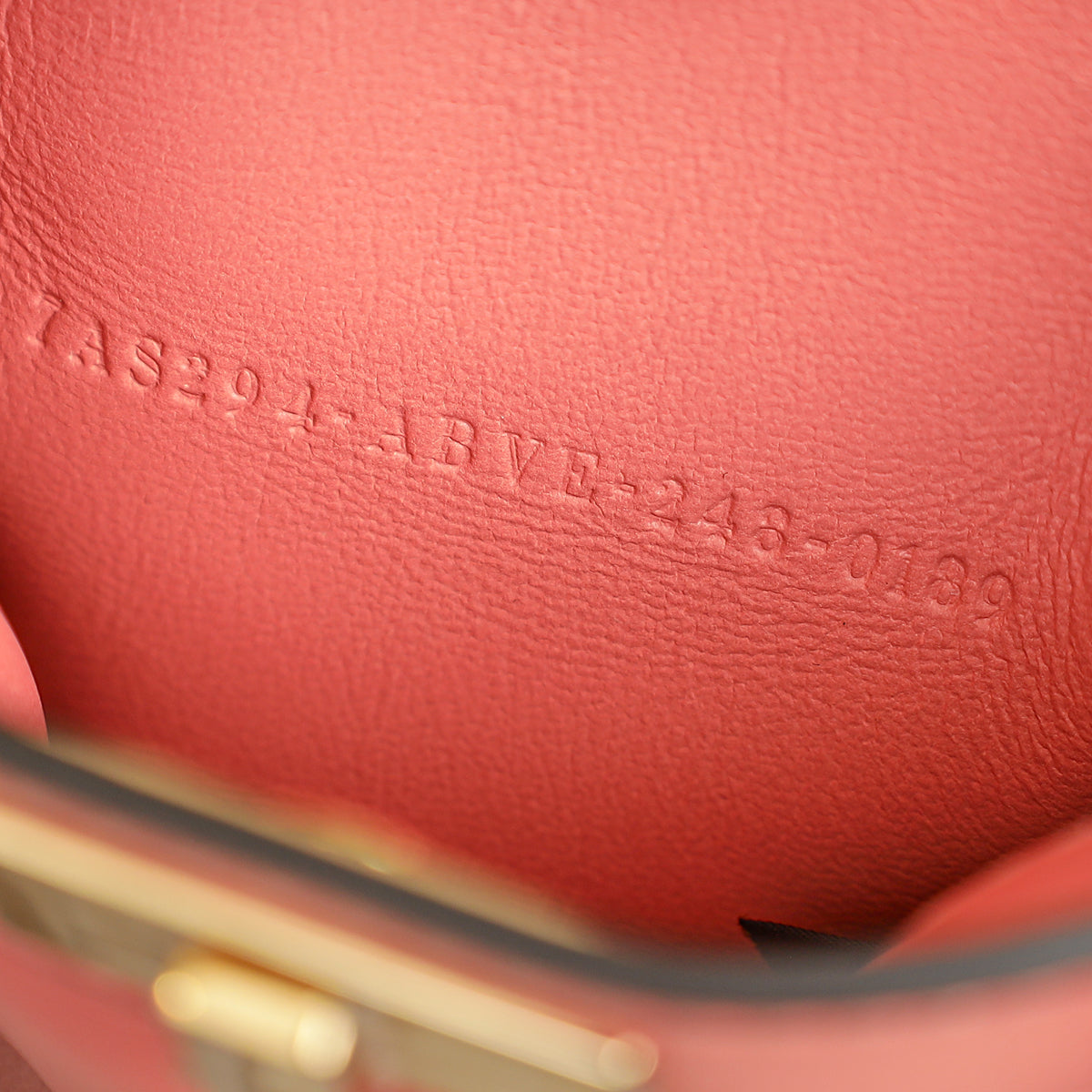 Fendi Rose Peach Nano Peekaboo Bag