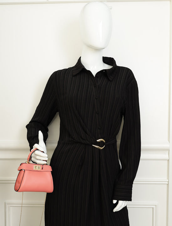 Fendi Rose Peach Nano Peekaboo Bag