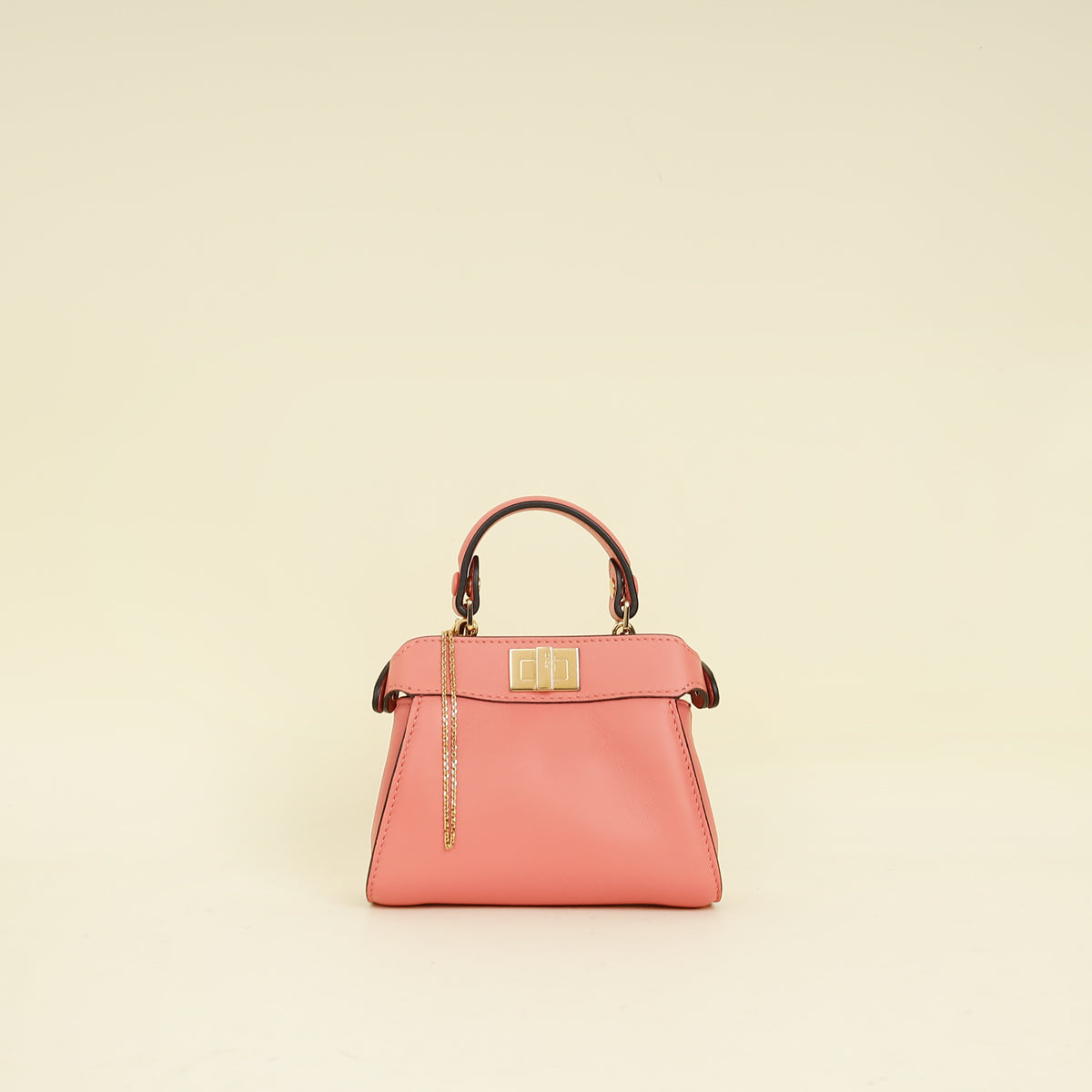 Fendi Rose Peach Nano Peekaboo Bag