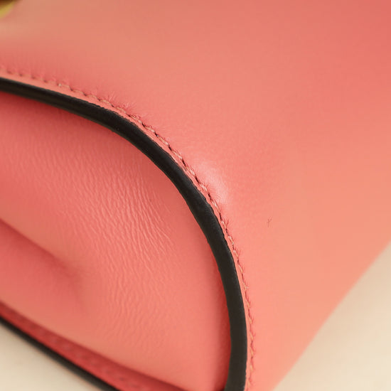 Fendi Rose Peach Nano Peekaboo Bag
