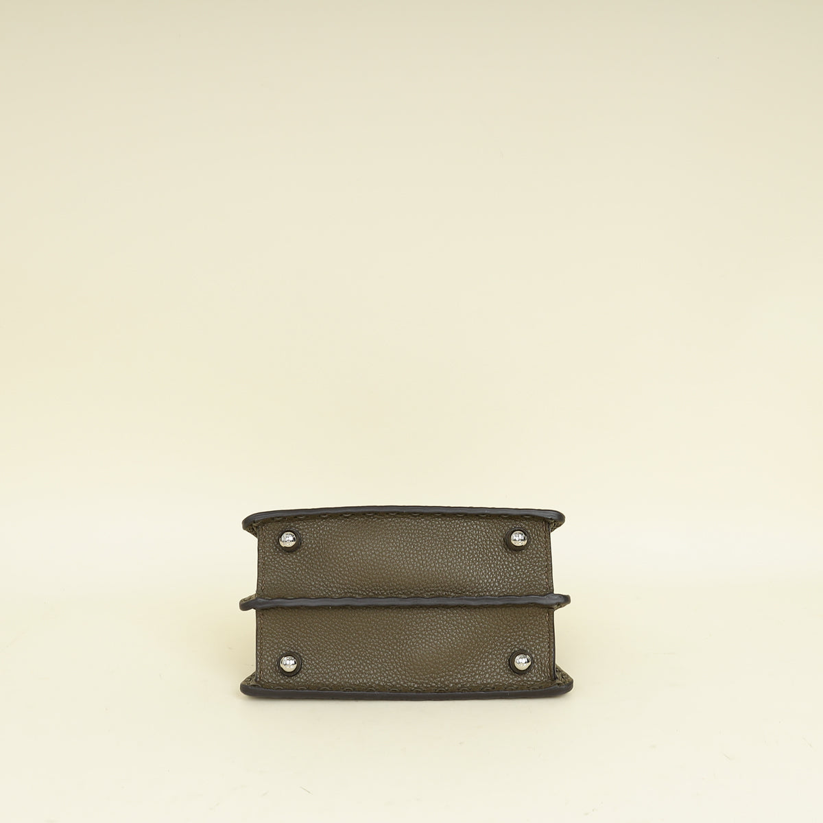 Fendi Dark Olive Selleria Petite Peekaboo ISeeU Bag