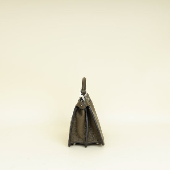 Fendi Dark Olive Selleria Petite Peekaboo ISeeU Bag