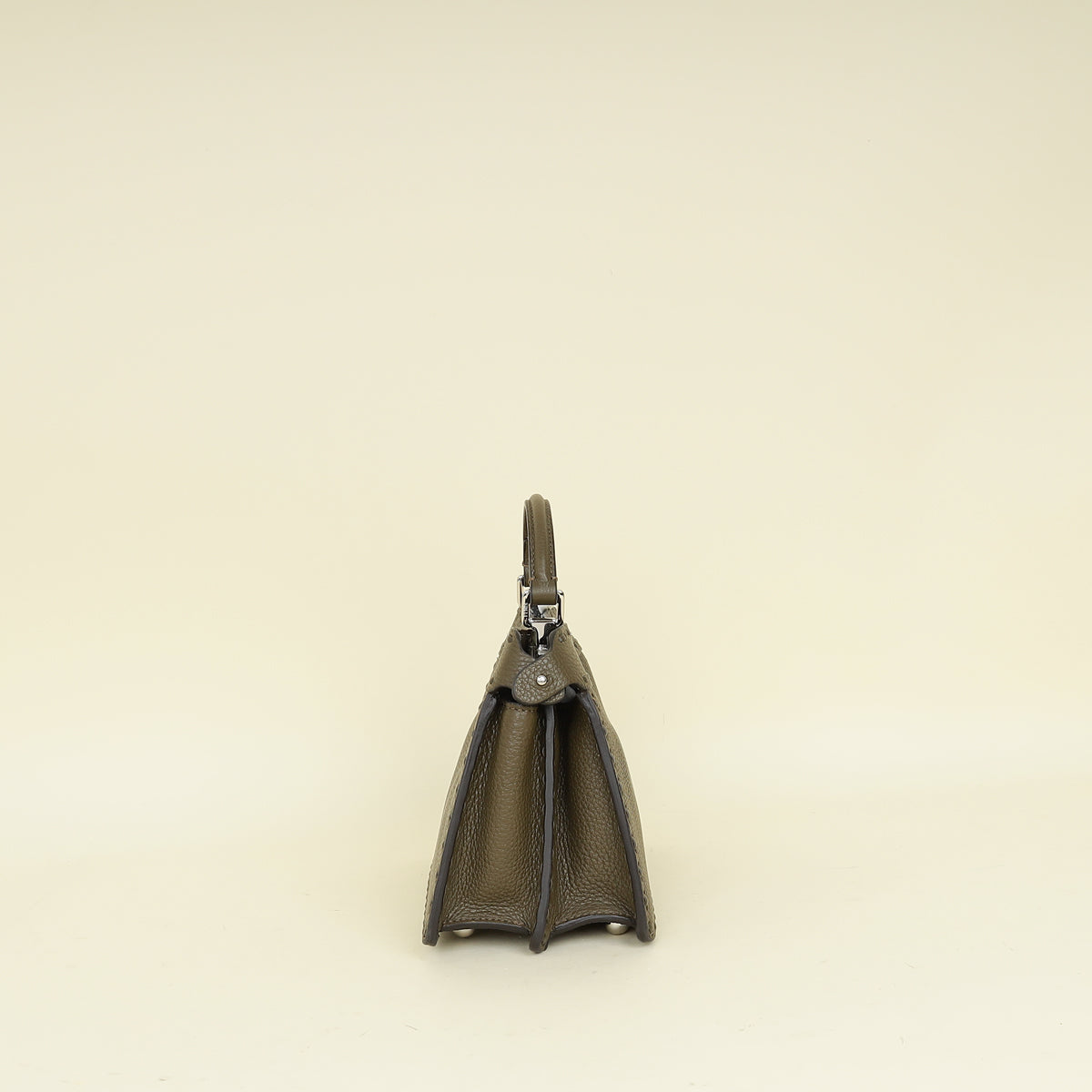 Fendi Dark Olive Selleria Petite Peekaboo ISeeU Bag