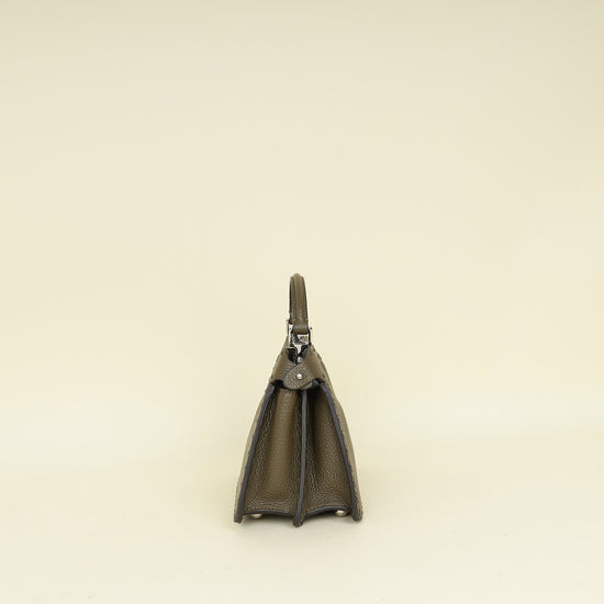 Fendi Dark Olive Selleria Petite Peekaboo ISeeU Bag