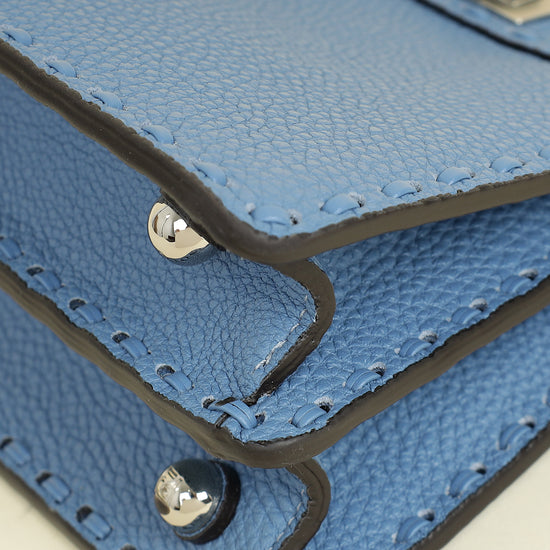 Fendi Blue Selleria Peekaboo ISeeU Petite Bag