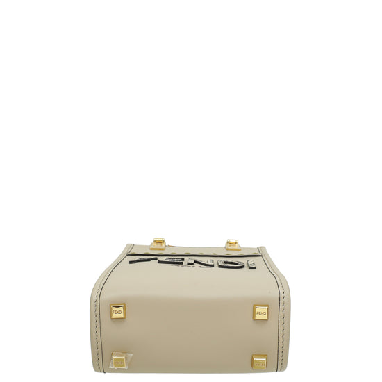 Fendi Beige Mini Sunshine Shopper Bag-Fendi-THE CLOSET