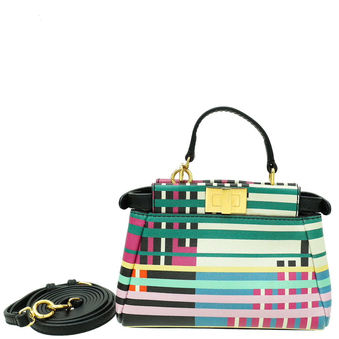Fendi Black Multicolor Peekaboo Micro Bag-Fendi-THE CLOSET