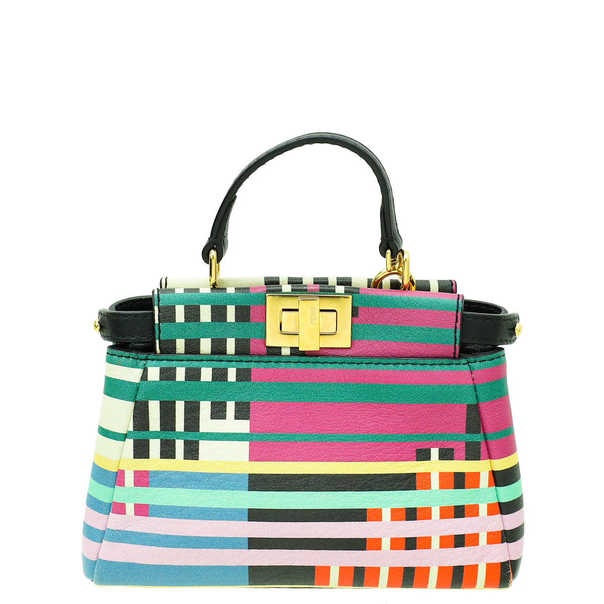 Fendi Black Multicolor Peekaboo Micro Bag-Fendi-THE CLOSET