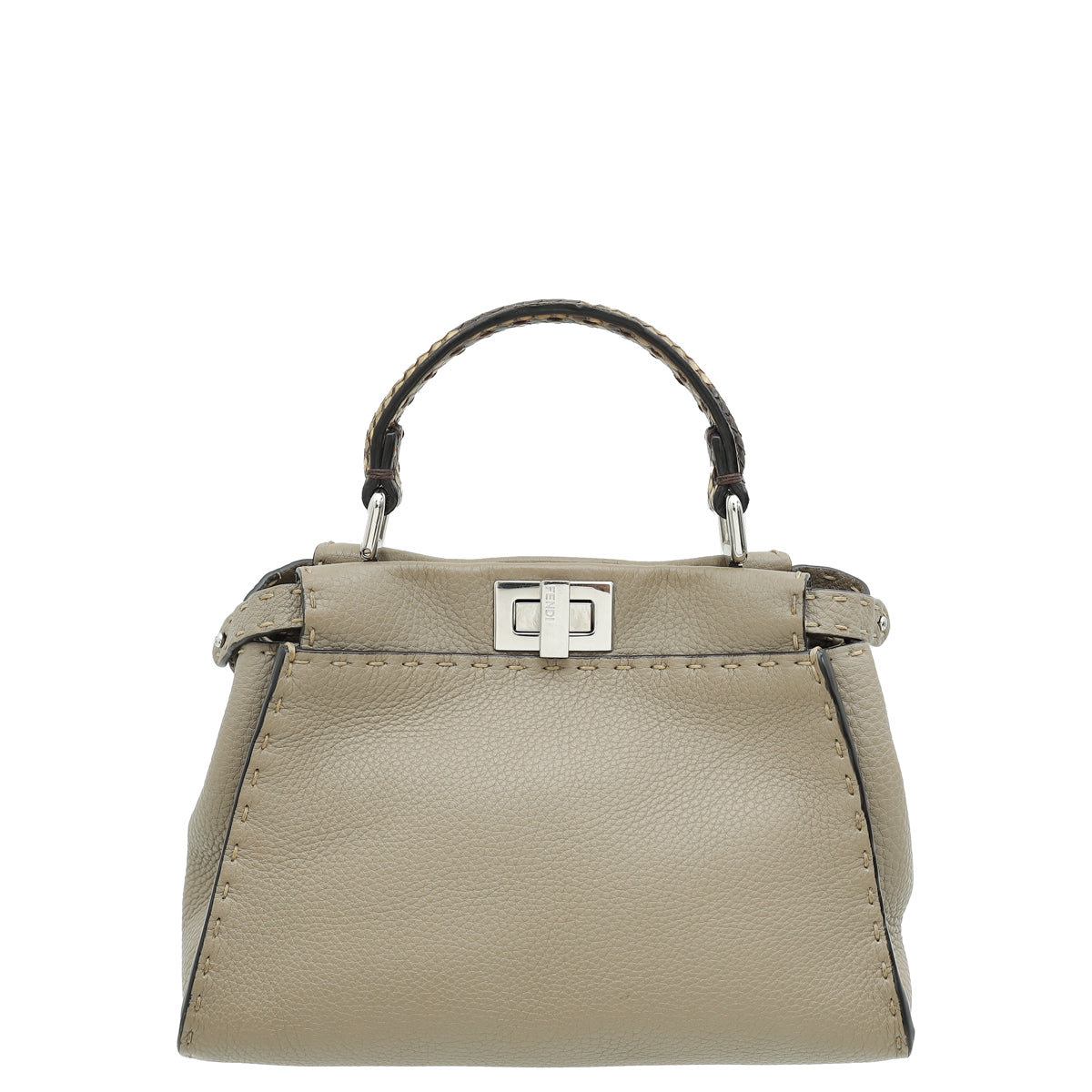 Fendi Etoupe Peekaboo Sellier Mini Bag-Fendi-THE CLOSET