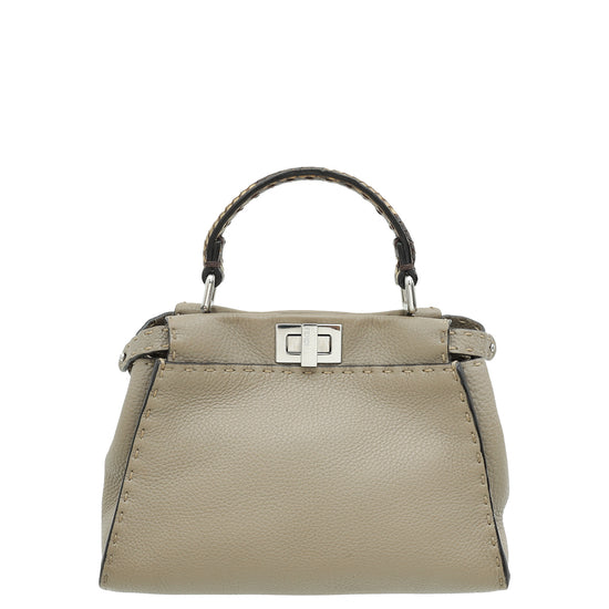 Fendi Etoupe Peekaboo Sellier Mini Bag