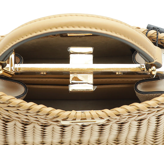 Fendi Beige Peekaboo ISEEU Petite Interlaced Bag-Fendi-THE CLOSET
