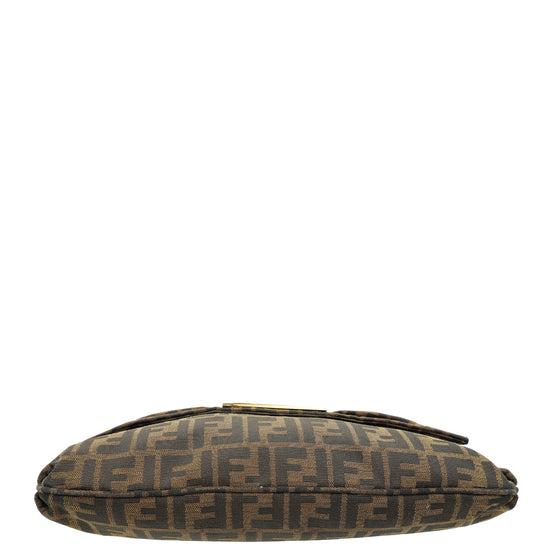 Fendi Zucca Mia Large Flap Shoulder Bag-Fendi-THE CLOSET