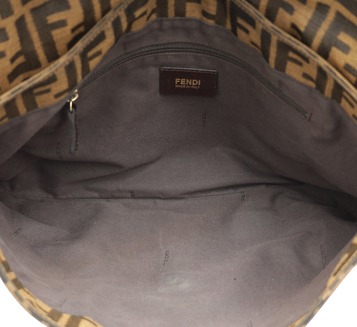 Fendi Zucca Mia Large Flap Shoulder Bag-Fendi-THE CLOSET