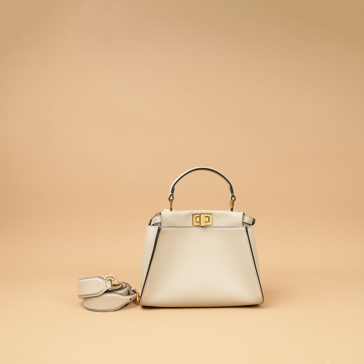 Fendi Beige Mini Peekaboo Bag-Fendi-THE CLOSET
