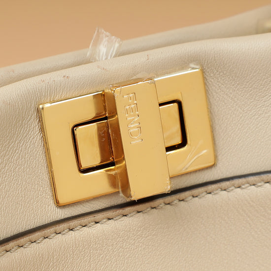 Fendi Beige Mini Peekaboo Bag-Fendi-THE CLOSET