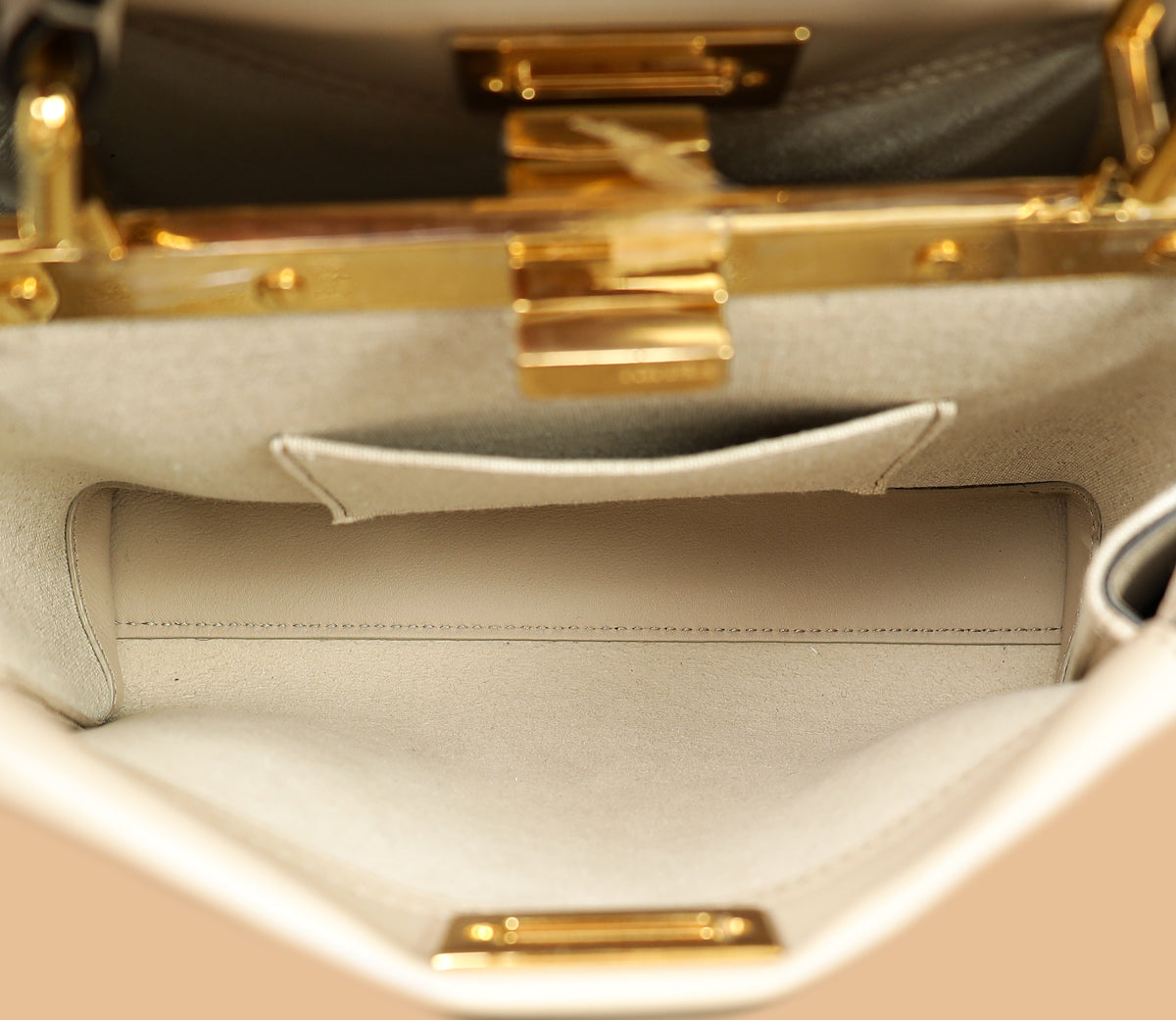 Fendi Beige Mini Peekaboo Bag-Fendi-THE CLOSET