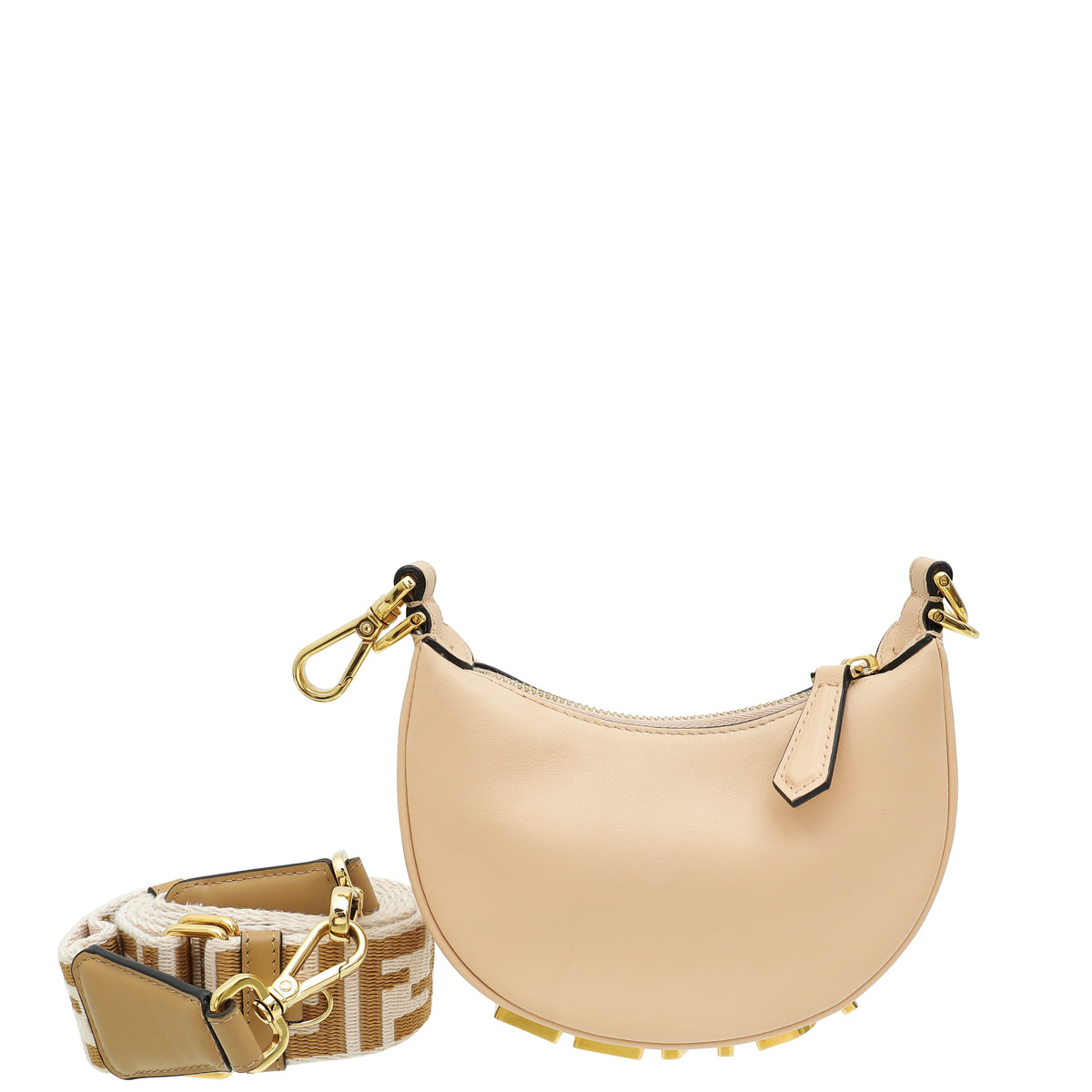 Fendi Light Peach Nano Fendigraphy Bag W/ Adjustable Strap You – THE CLOSET