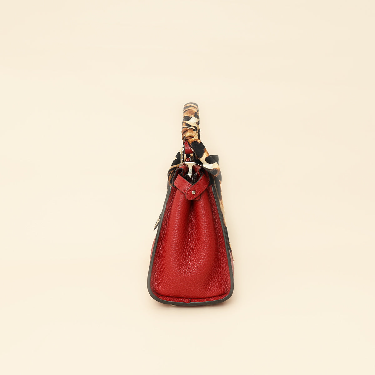 Fendi Red Selleria Mini Peekaboo Bag w/ Twilly-Fendi-THE CLOSET