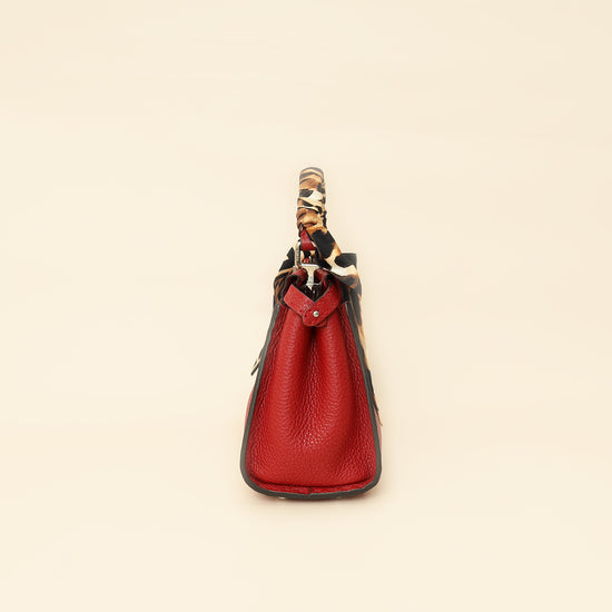 Fendi Red Selleria Mini Peekaboo Bag w/ Twilly-Fendi-THE CLOSET