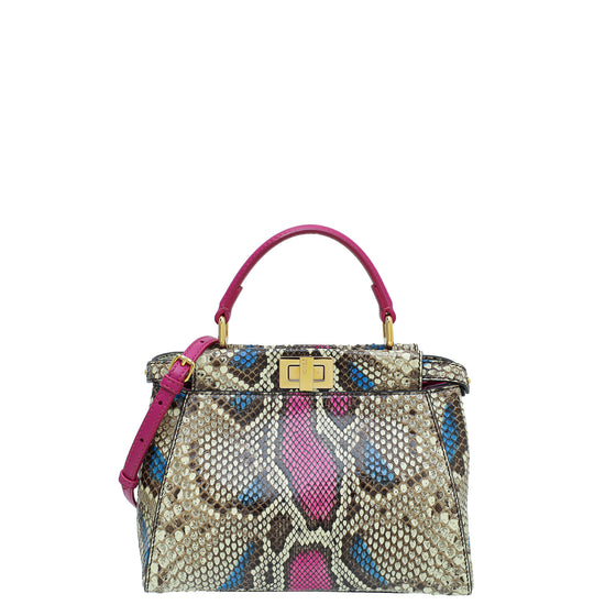 Fendi Multicolor Python Peekaboo Mini Bag – The Closet