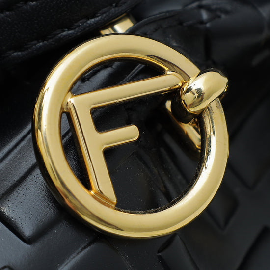 Fendi Black FF Embossed Mon Tresor Mini Bucket Bag
