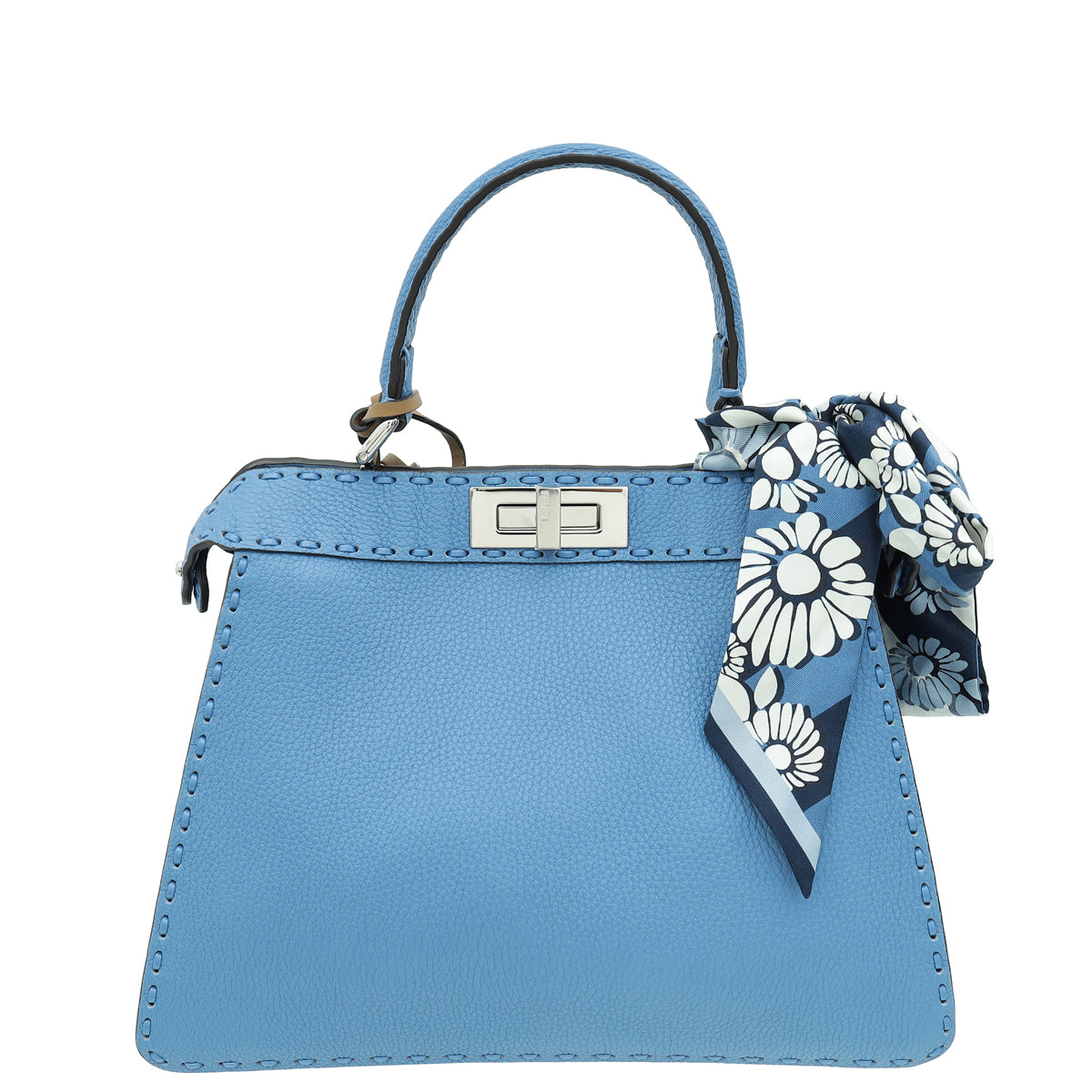 Fendi Blue Selleria ISeeU Peekaboo Medium Bag W/ Fortune Teller-Fendi-THE CLOSET