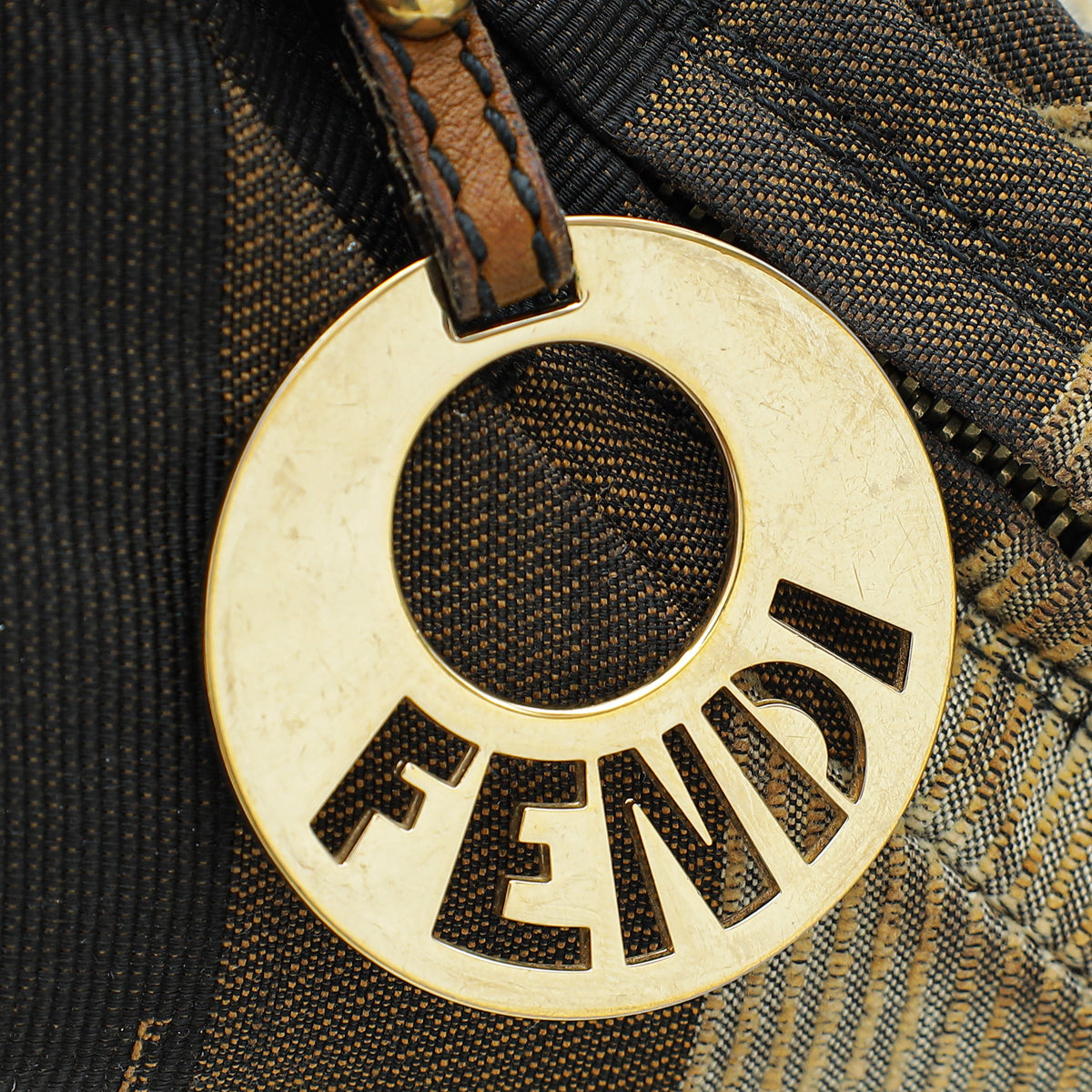 Fendi Multicolor Pequin Stripe Chef Chain Hobo Bag-Fendi-THE CLOSET