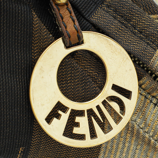 Fendi Multicolor Pequin Stripe Chef Chain Hobo Bag-Fendi-THE CLOSET