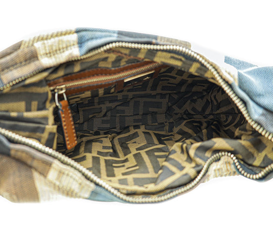 Fendi Multicolor Pequin Stripe Chef Chain Hobo Bag-Fendi-THE CLOSET