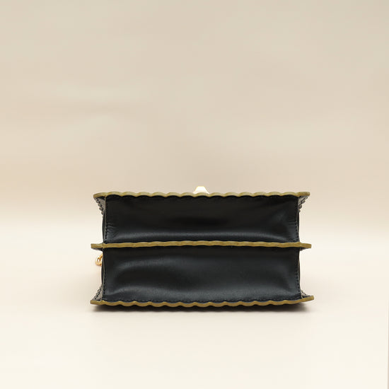 Fendi Black Kan I Stud Small Shoulder Bag-Fendi-THE CLOSET