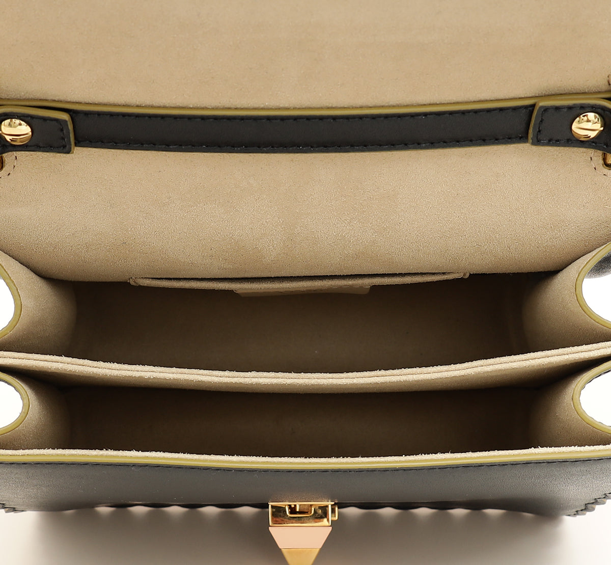 Fendi Black Kan I Stud Small Shoulder Bag-Fendi-THE CLOSET