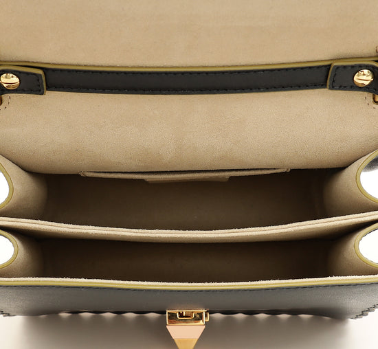 Fendi Black Kan I Stud Small Shoulder Bag-Fendi-THE CLOSET