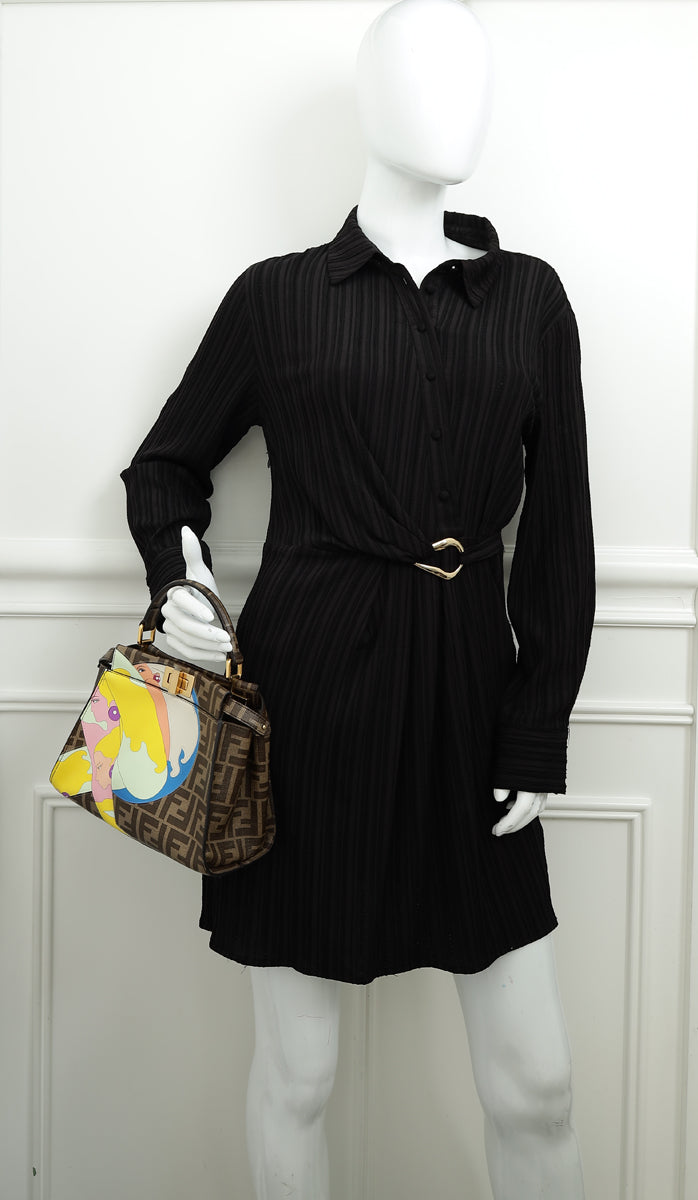 Fendi Multicolor FF Glazed With Inlay Peekaboo Mini Bag-Fendi-THE CLOSET