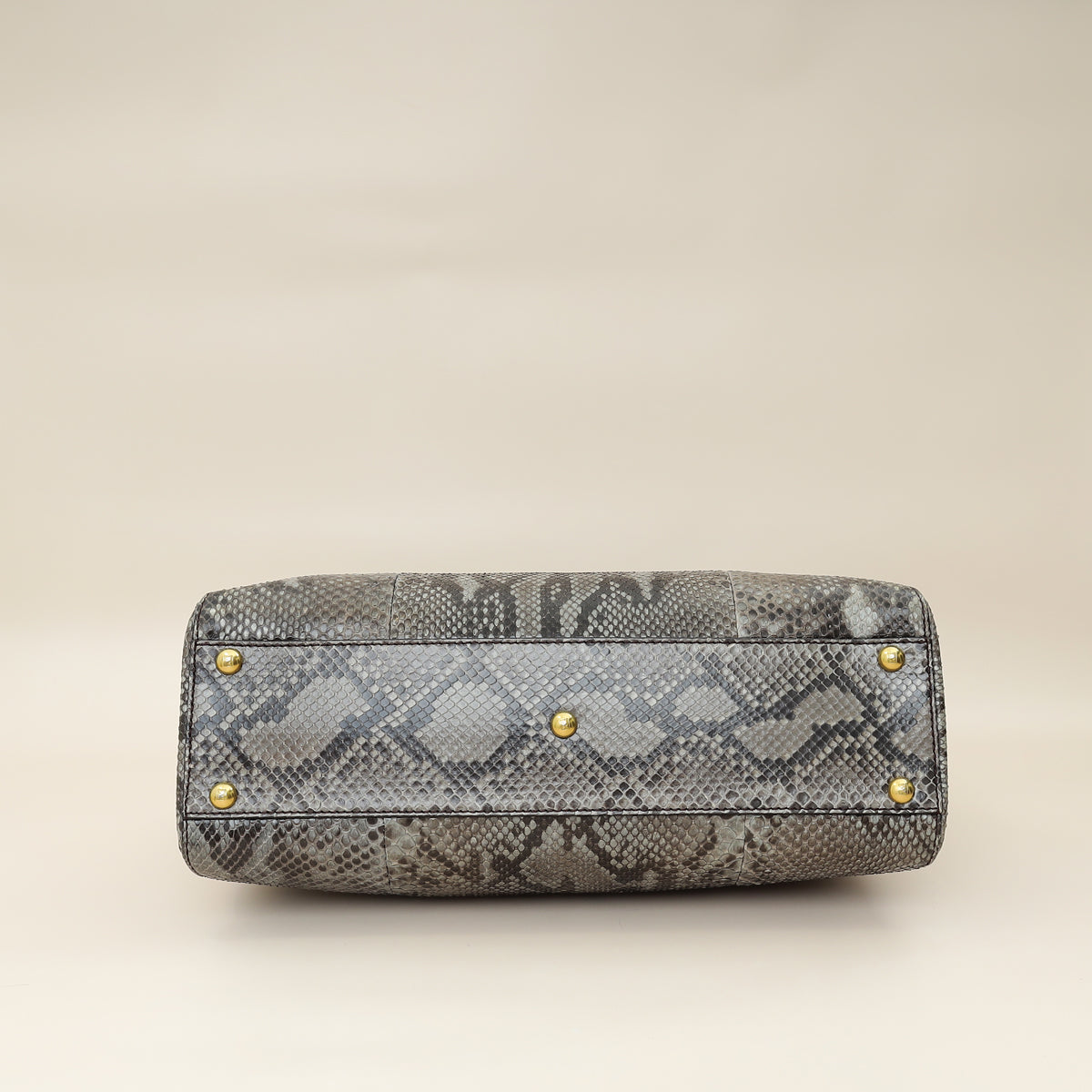 Fendi Grey Peekaboo Python Regular Bag-Fendi-THE CLOSET