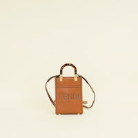 Fendi Brown Mini Sunshine Shopper Bag