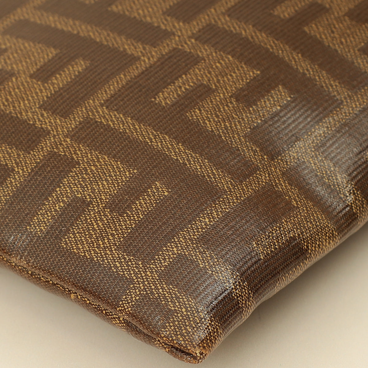 Fendi Tobacco FF Flat Baguette Medium Pouch-Fendi-THE CLOSET