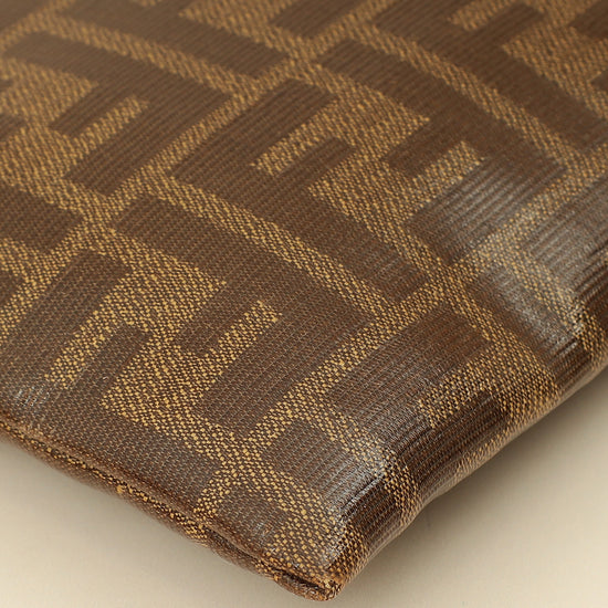 Fendi Tobacco FF Flat Baguette Medium Pouch-Fendi-THE CLOSET