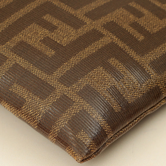 Fendi Tobacco FF Flat Baguette Medium Pouch-Fendi-THE CLOSET