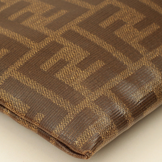 Fendi Tobacco FF Flat Baguette Medium Pouch-Fendi-THE CLOSET