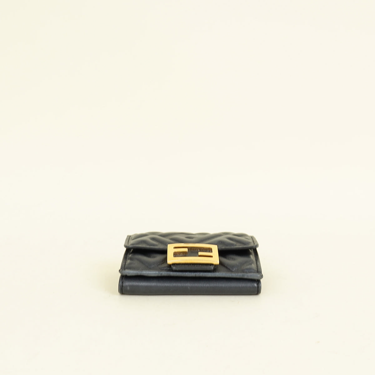 Fendi Black FF Embossed Compact Wallet