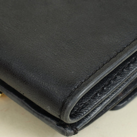 Fendi Black FF Embossed Compact Wallet