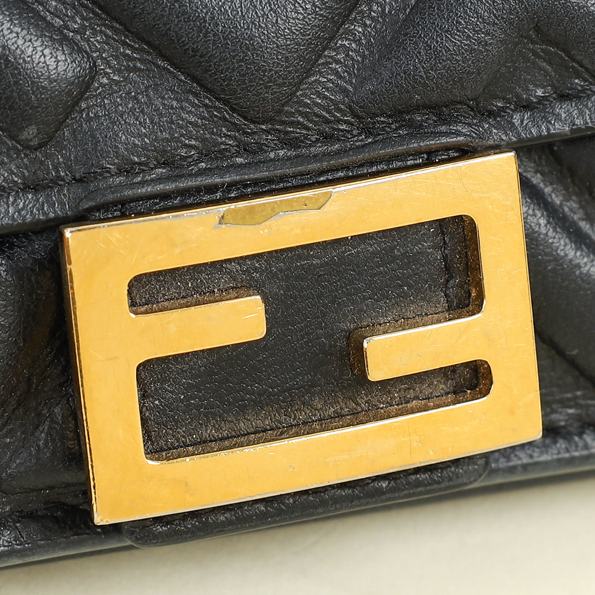 Fendi Black FF Embossed Compact Wallet
