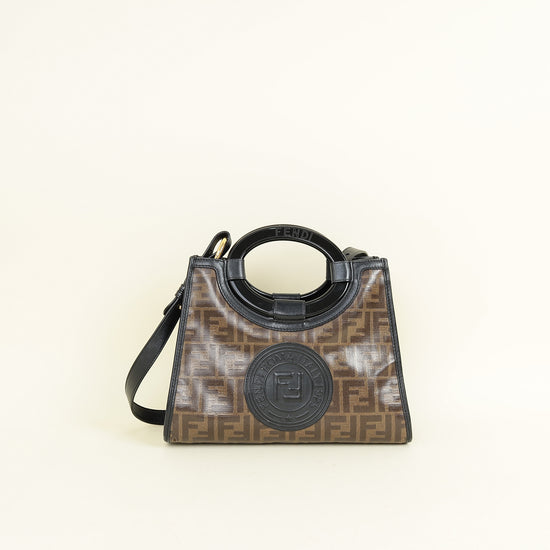 Fendi Brown Zucca Runaway Shopper Tote Small Bag