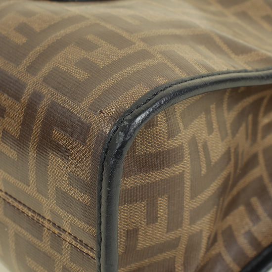 Fendi Brown Zucca Runaway Shopper Tote Small Bag