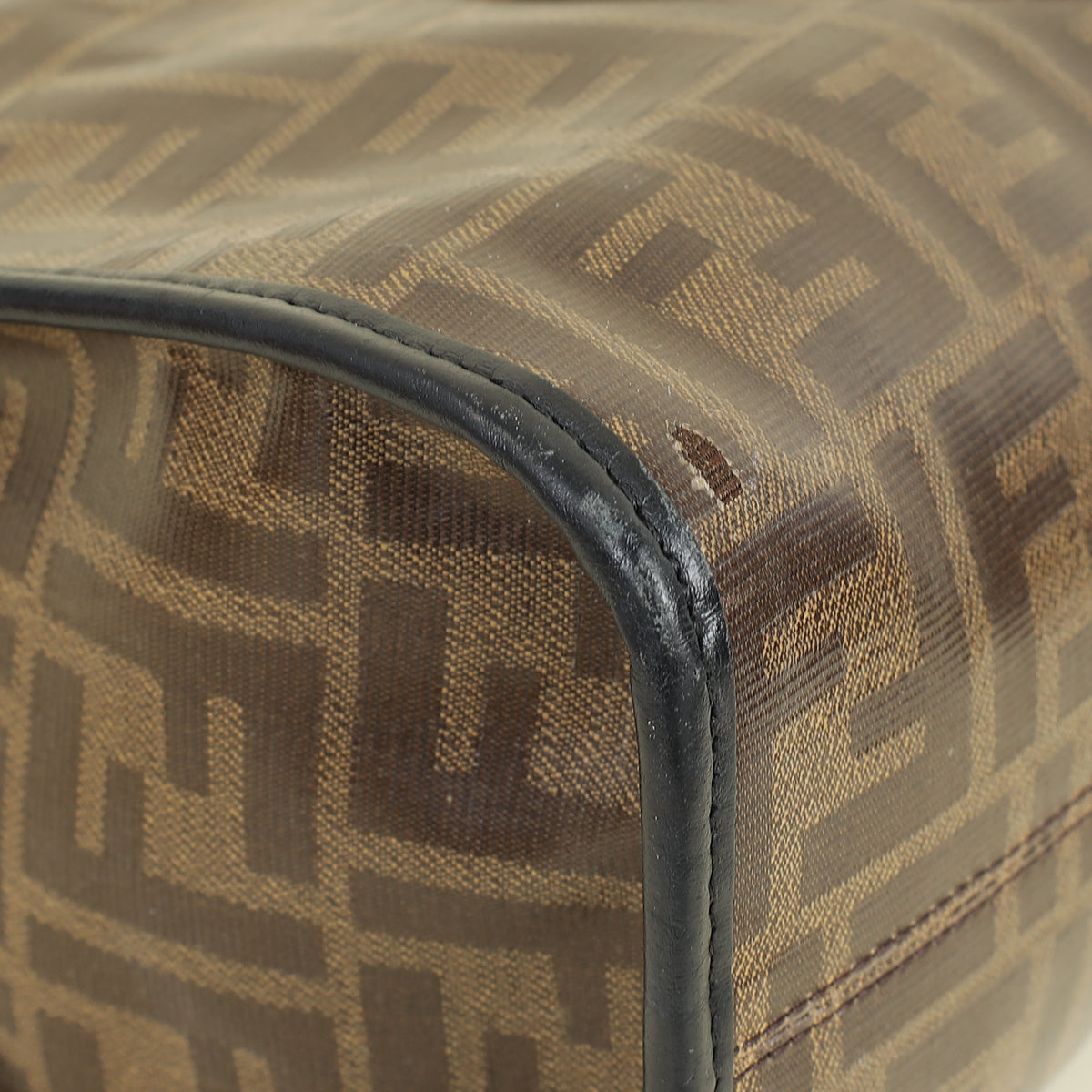 Fendi Brown Zucca Runaway Shopper Tote Small Bag