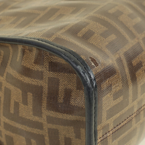 Fendi Brown Zucca Runaway Shopper Tote Small Bag