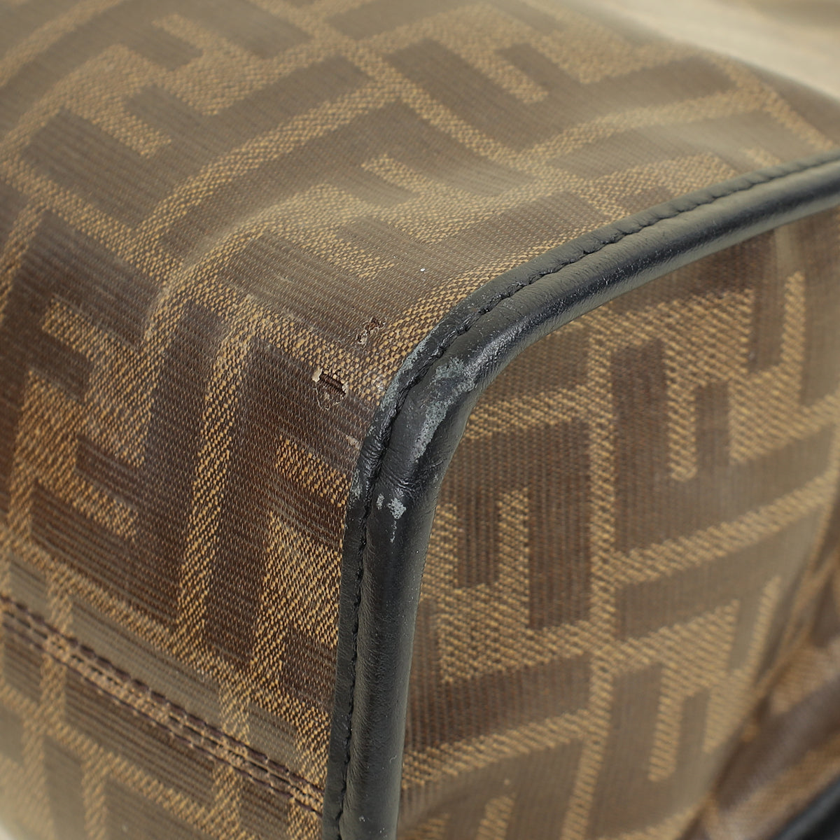 Fendi Brown Zucca Runaway Shopper Tote Small Bag