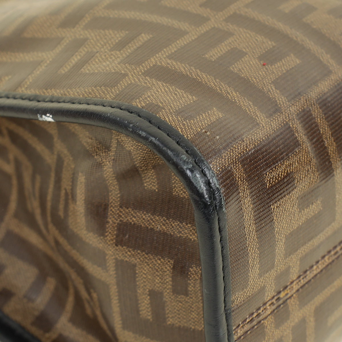 Fendi Brown Zucca Runaway Shopper Tote Small Bag