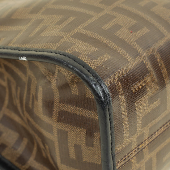 Fendi Brown Zucca Runaway Shopper Tote Small Bag